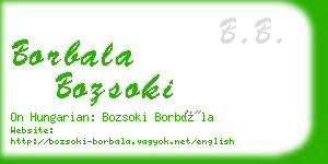 borbala bozsoki business card